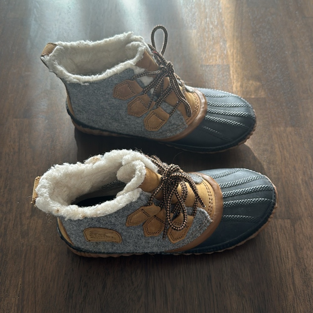 Sorel Women's Out N About Plus Felt Ankle Boots Waterproof Duck Gray Size 6 - Picture 3 of 10